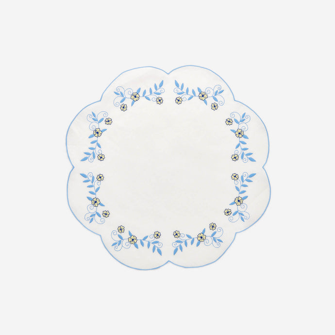 Blue Flower Placemat - Set of 4 Bonadea Los Encajeros