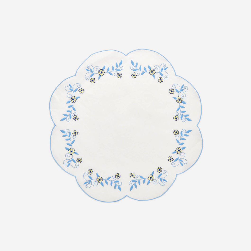 Blue Flower Placemat - Set of 4 Bonadea Los Encajeros