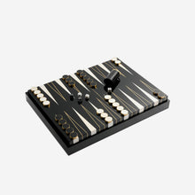 Load image into Gallery viewer, handcrafted Backgammon Set - Black &amp; Gold Bonadea L&#39;objet
