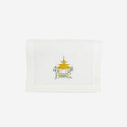 Set of Six Pagoda Embroidered Cocktail Napkins