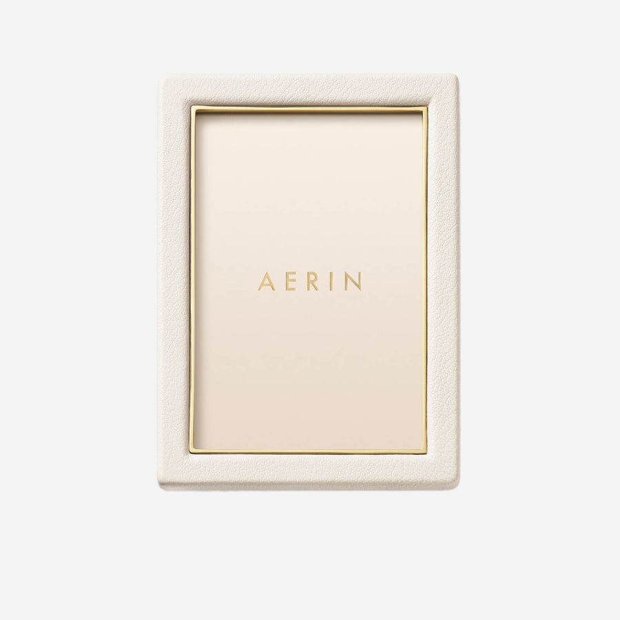 Aerin Piero Leather Frame - Shadow White