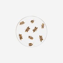 Firefly canape plate hand engraved crystal with gold artel bonadea