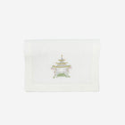 Set of Six Pagoda Embroidered Cocktail Napkins