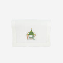 Load image into Gallery viewer, Set of Six Pagoda Embroidered Cocktail Napkins
