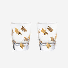 Load image into Gallery viewer, Firefly Tumbler hand engraved crystal with gold artel bonadea
