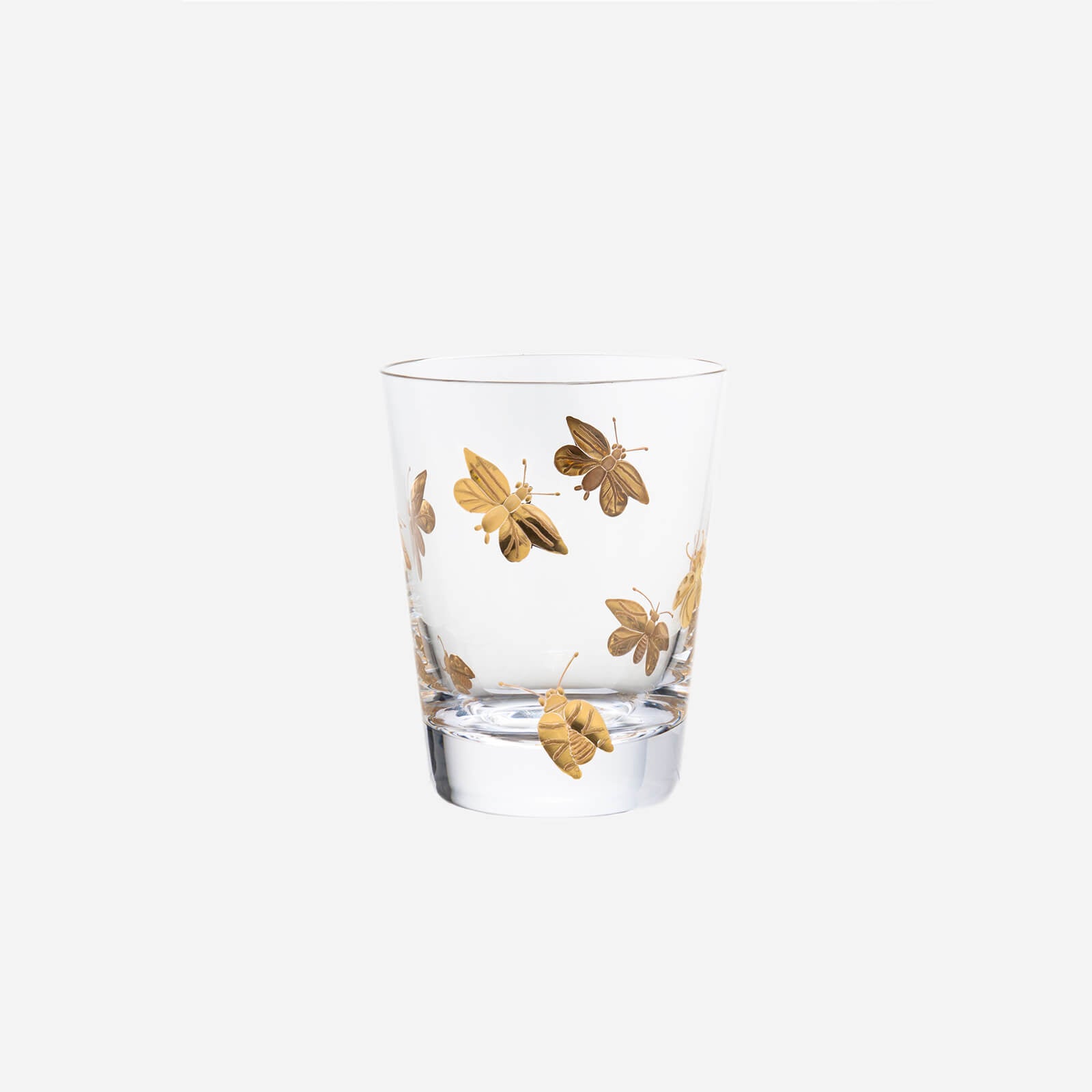 Firefly Tumbler hand engraved crystal with gold artel bonadea
