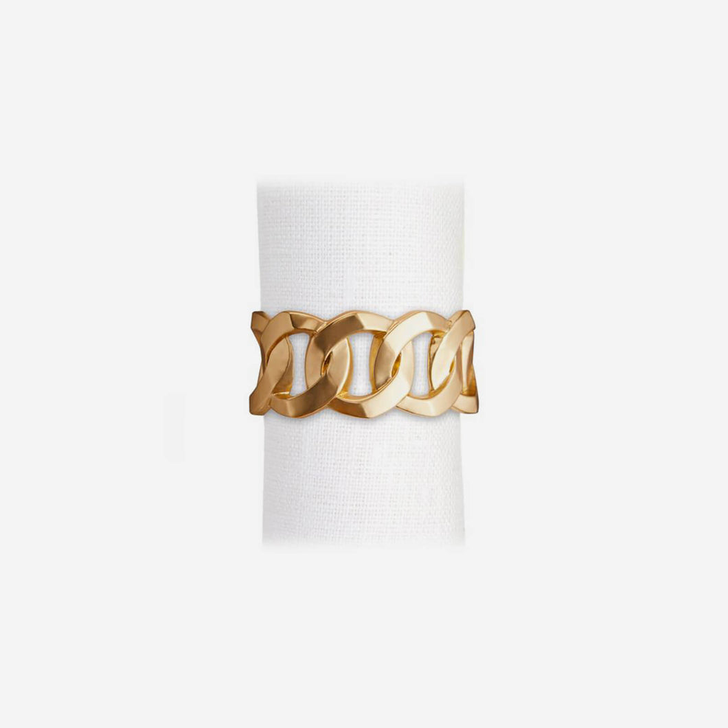 Cuban Link Napkin Ring - Set of 4