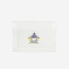 Set of Six Pagoda Embroidered Cocktail Napkins