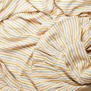 Multi Stripe Frill Tablecloth