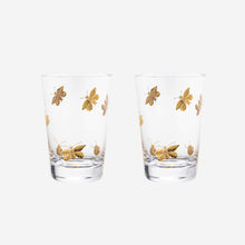 Load image into Gallery viewer, Firefly Large Tumbler hand engraved crystal with gold artel bonadea
