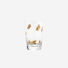 Load image into Gallery viewer, Firefly Large Tumbler hand engraved crystal with gold artel bonadea
