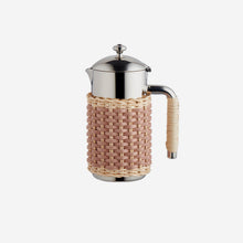 Load image into Gallery viewer, Pigment France - Rennes Carafe - Natural Rattan and Blush Pink Leather
