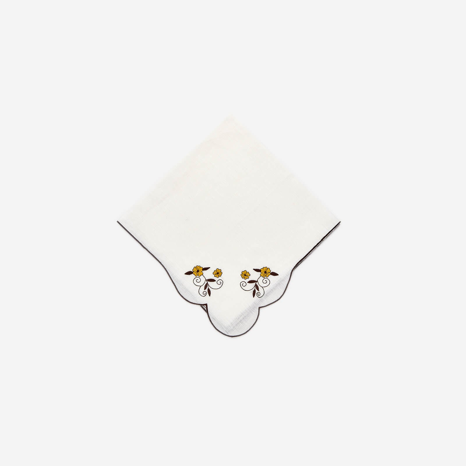 mustard flower napkin los encajeros bonadea