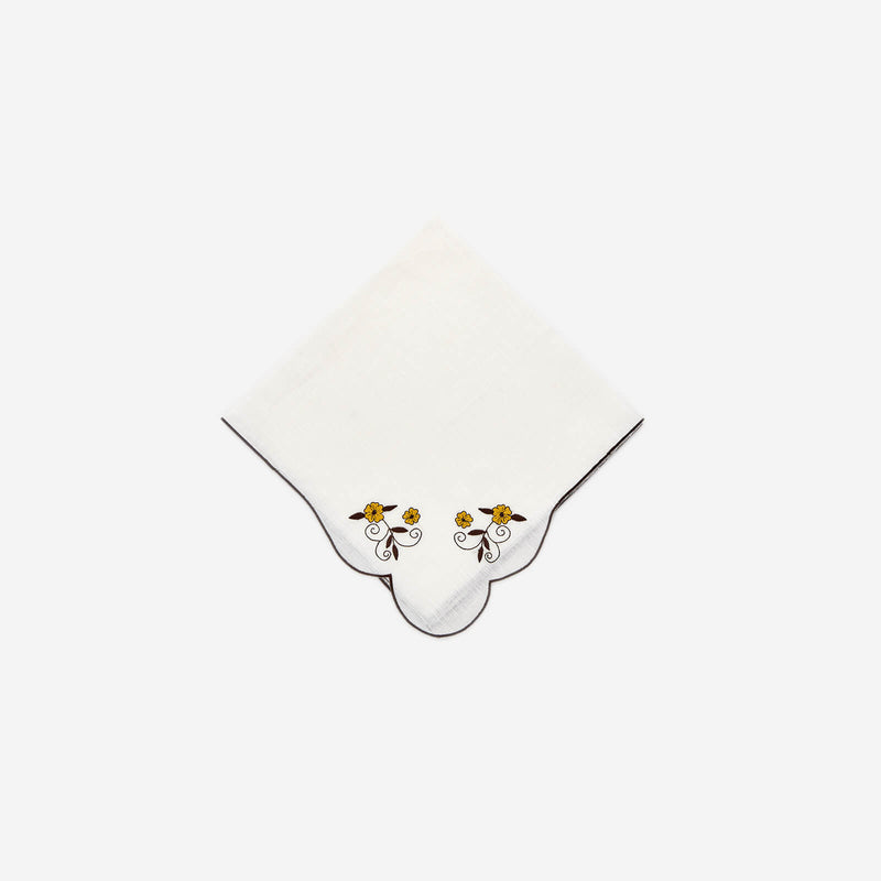 mustard flower napkin los encajeros bonadea