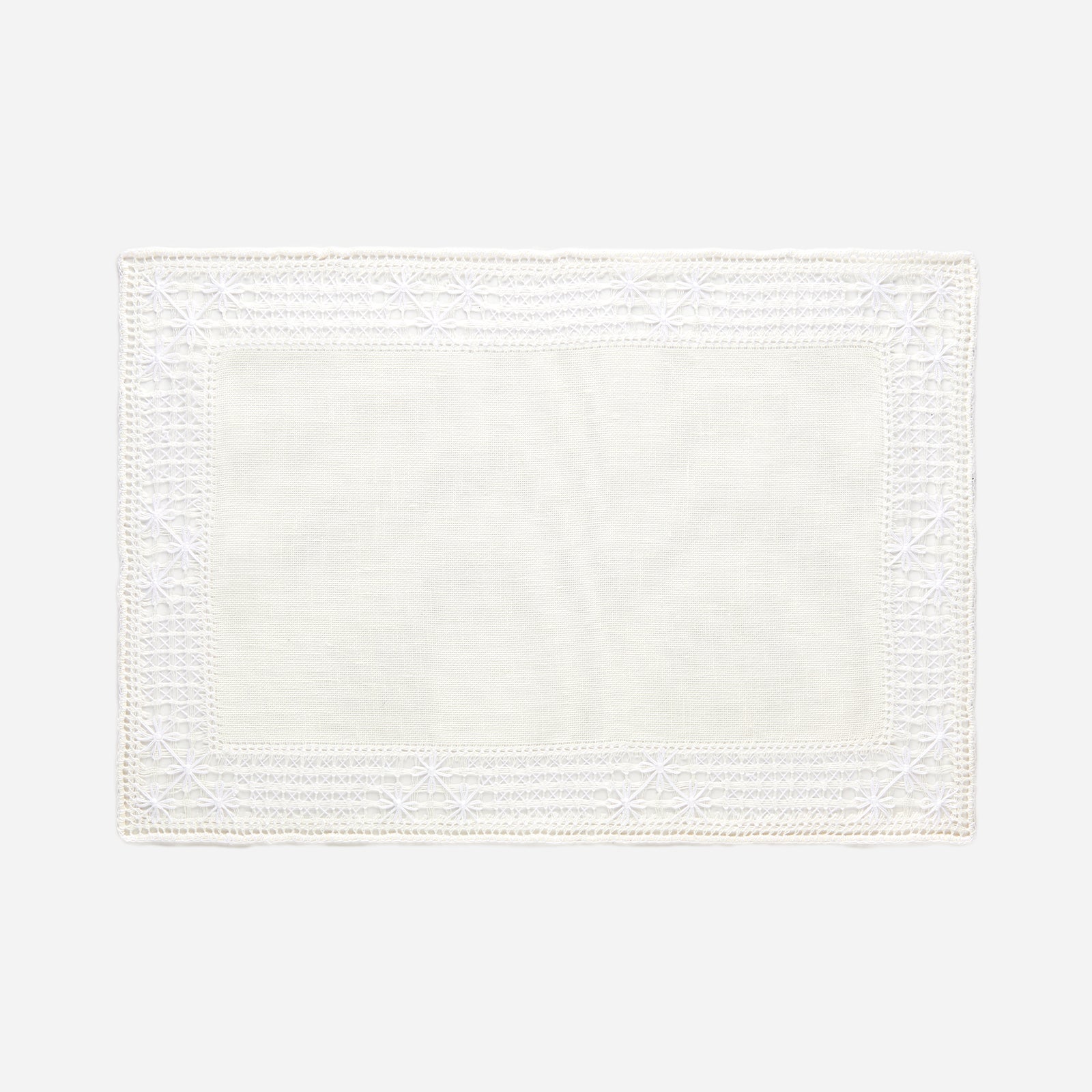 Mozzano Embroidered Placemat White