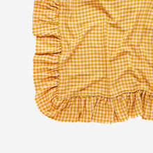 Load image into Gallery viewer, Wes Gingham Frill Tablecloth Mustard
