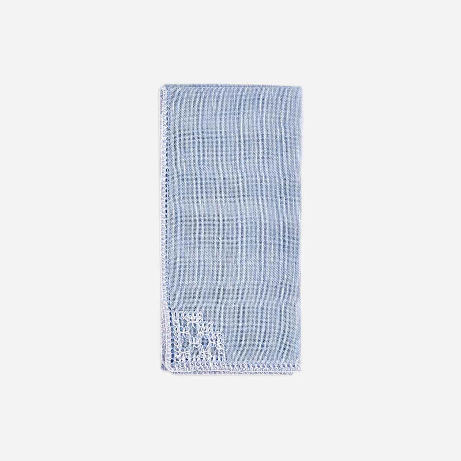 Bonadea Mozzano Embroidered Napkin Blue