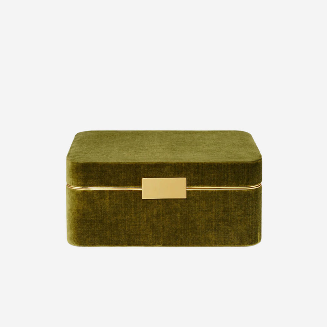 Beauvais Velvet Jewellery Box Moss