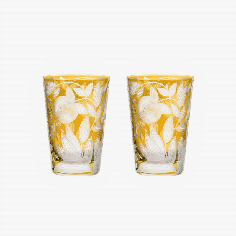 verdure amber set of 2 tumblers