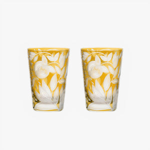 verdure amber set of 2 tumblers