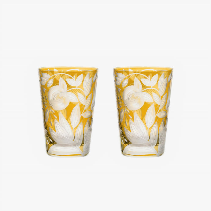 verdure amber set of 2 tumblers