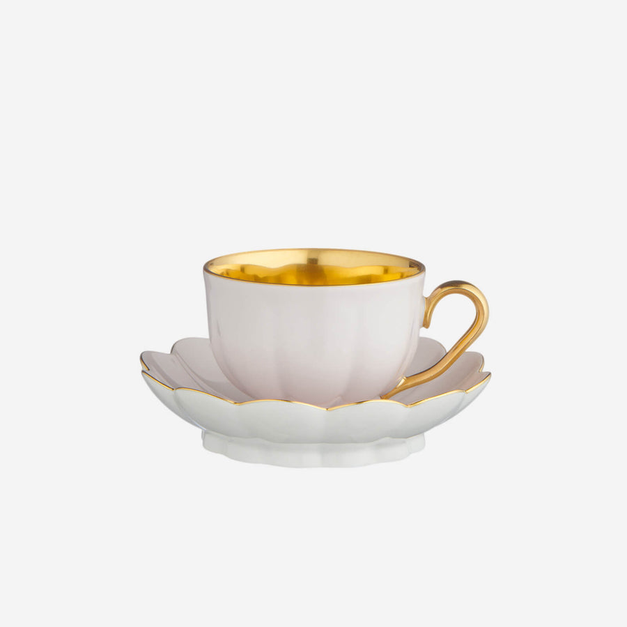 Augarten Wien 1718 Melon Espresso Cup & Saucer Blush