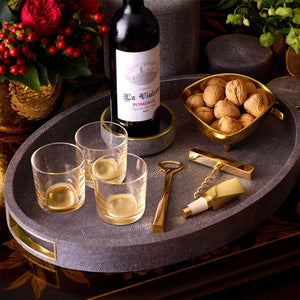 Shagreen Wine Coaster - Chocolate