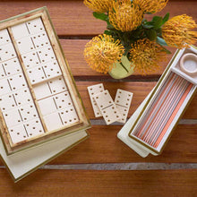 Load image into Gallery viewer, Shagreen Domino Set Cream Aerin Bonadea
