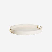 Load image into Gallery viewer, Shagreen Modern Cocktail Tray Cream
