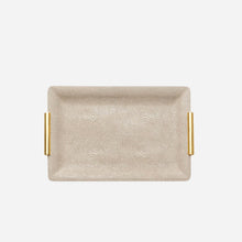 Load image into Gallery viewer, Aerin Bonadea Shagreen Vanity Tray Wheat
