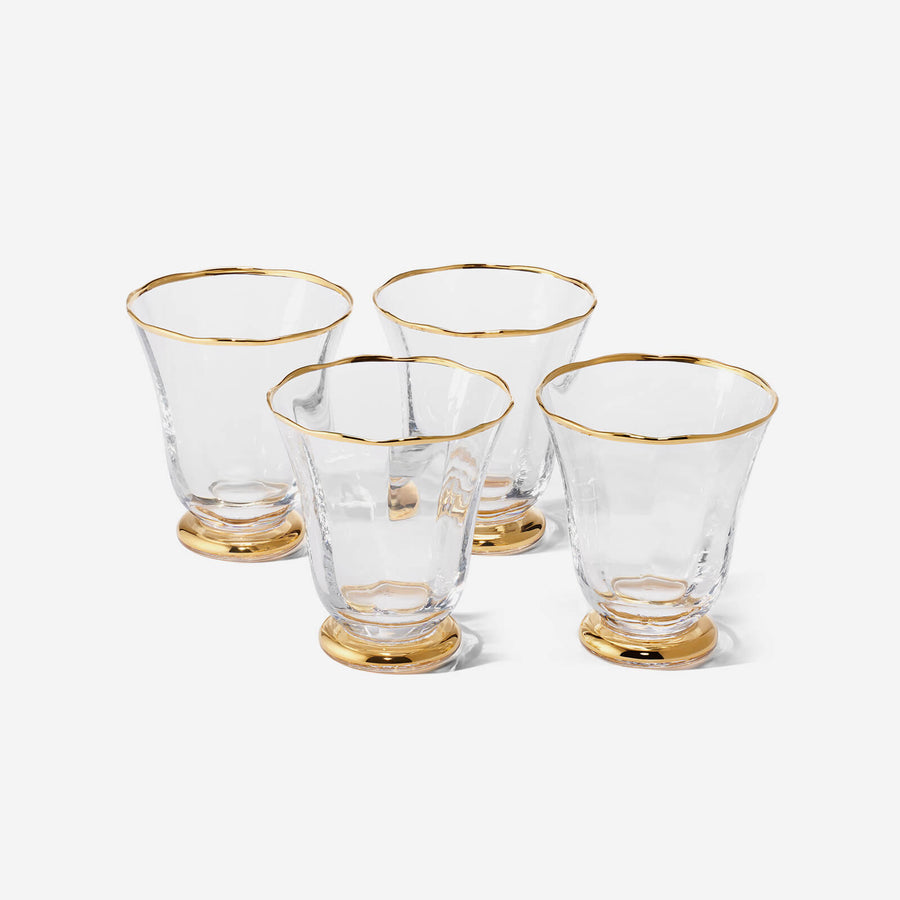 Aerin Sophia Gold Rimmed Tumblers - Set of 4