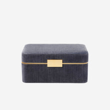 Load image into Gallery viewer, AERIN Beauvais Velvet Jewelry Box Dusk Blue
