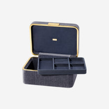 Load image into Gallery viewer, AERIN Beauvais Velvet Jewelry Box Dusk Blue
