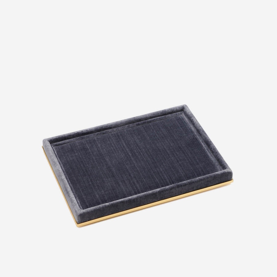 Aerin Valentina Velvet Tray Dusk Blue