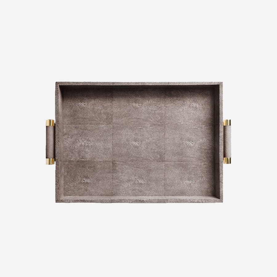 Aerin Classic Shagreen Serving Tray Chocolate