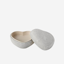 Load image into Gallery viewer, Shagreen Heart Box Dove
