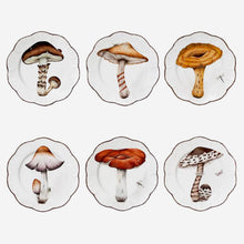 Load image into Gallery viewer, Pinto Paris - Les Champignons Set of Six Dinner Plates
