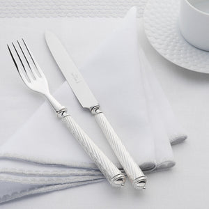 Alain Saint-Joanis Cable 4-Piece Silver Plated Cutlery Set -BONADEA