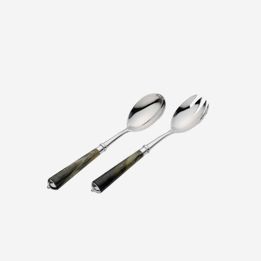 Alain Saint-Joanis Julia Green Marble 2-Piece Serving Set