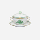 Apponyi Bowl with Lid Green