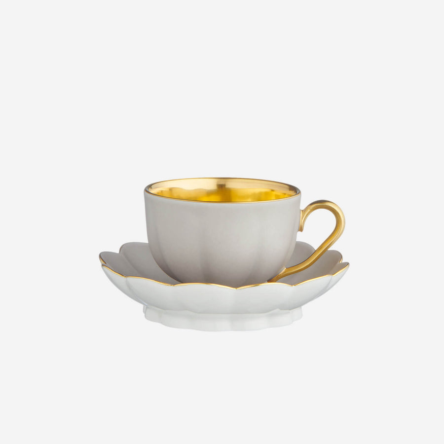 Augarten Wien 1718 Melon Espresso Cup & Saucer Matt Grey