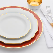 Load image into Gallery viewer, Augarten Wien 1718 - Augarten Schubert Burnt Orange Charger Plate
