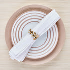 Hémisphère Metallic Pink Striped Dessert Plate