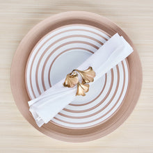 Load image into Gallery viewer, Hémisphère Metallic Pink Striped Dinner Plate

