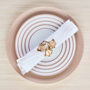 Gingko Set of 4 Napkin Rings