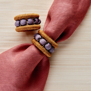 Berry Napkin Rings Smoke - Set of 4