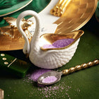 bonadea swan shaped white salt cellar 