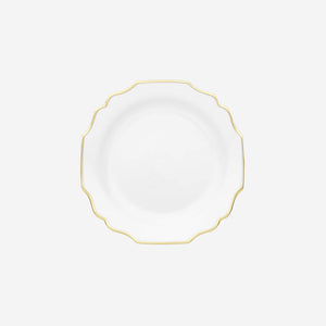 Augarten Wien 1718 - Augarten Belvedere White & Gold Dessert Plate - BONADEA