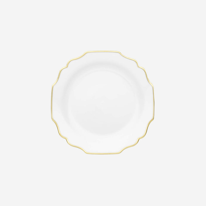 Augarten Wien 1718 - Augarten Belvedere White & Gold Dessert Plate - BONADEA