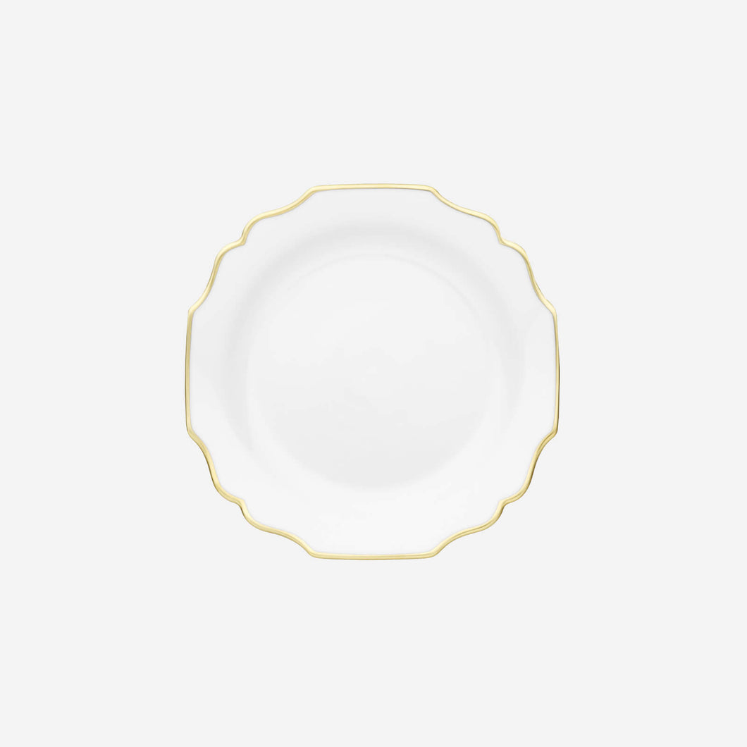 Augarten Wien 1718 - Augarten Belvedere White & Gold Dessert Plate - BONADEA